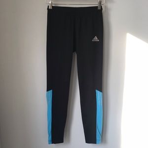 Adidas ClimaLite Black/Blue Pants Size M